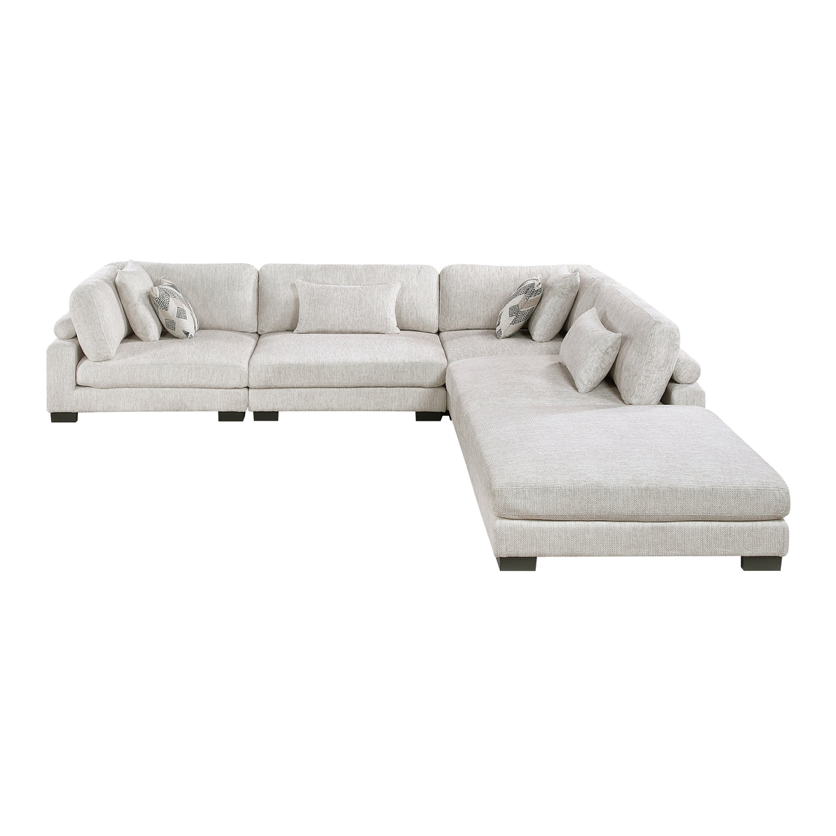 5-Piece Modular Sectional With Ottoman