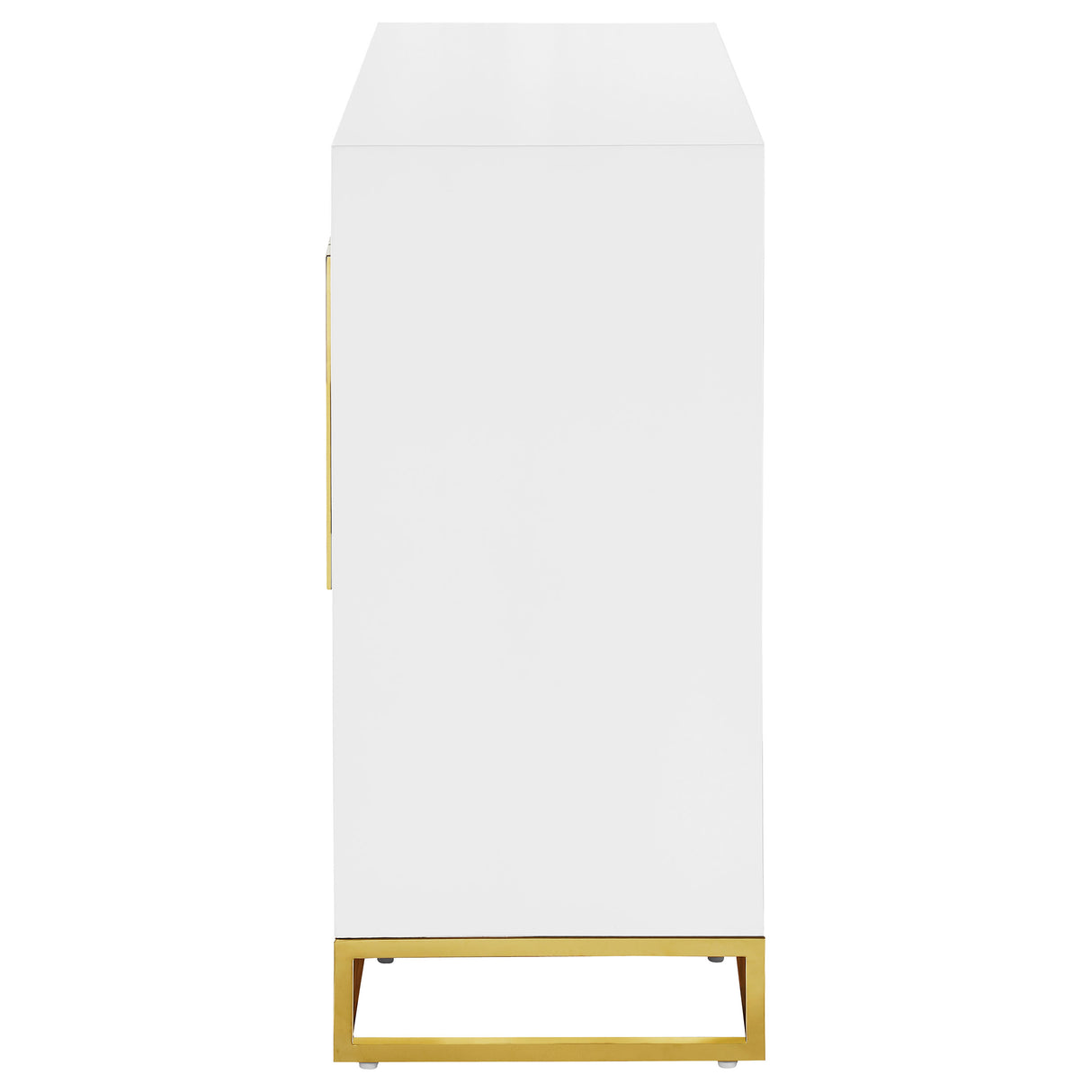 Elsa 2-Door Accent Cabinet With Adjustable Shelves White And Gold