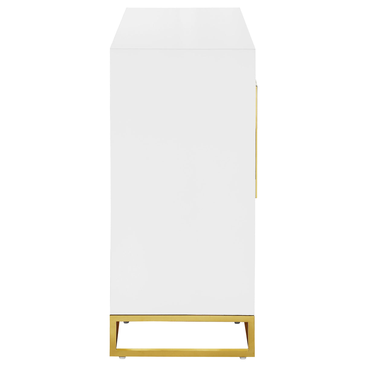 Elsa 2-Door Accent Cabinet With Adjustable Shelves White And Gold