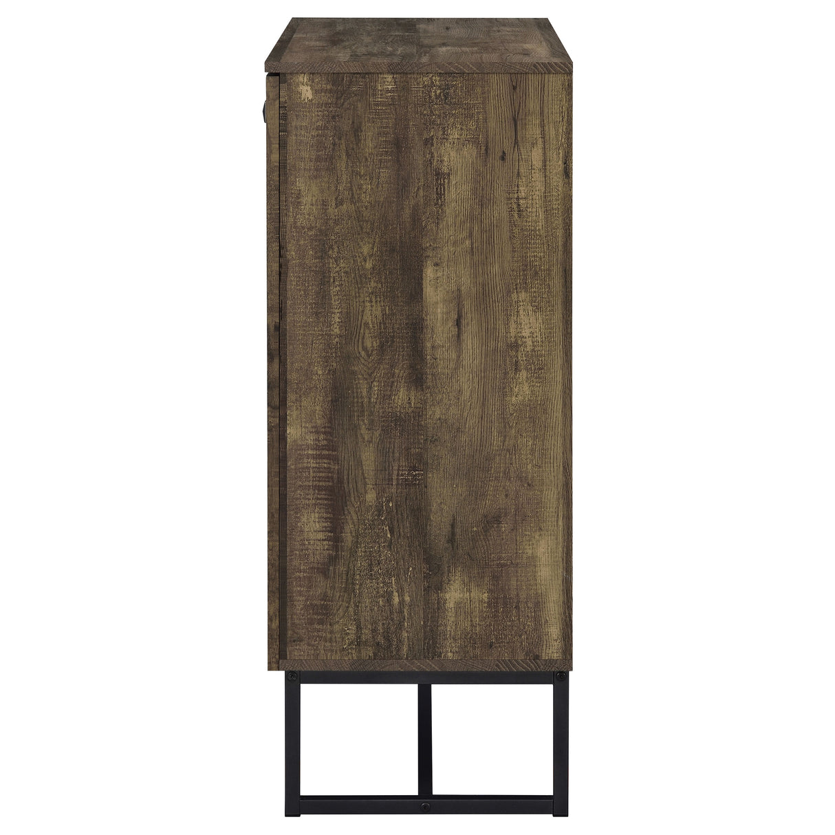 Carolyn 2-Door Accent Cabinet Rustic Oak And Gunmetal