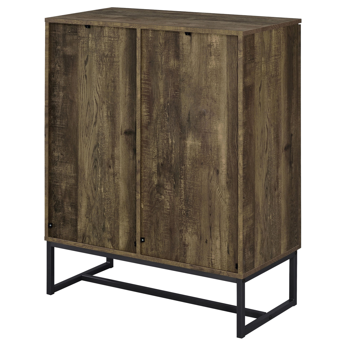 Carolyn 2-Door Accent Cabinet Rustic Oak And Gunmetal