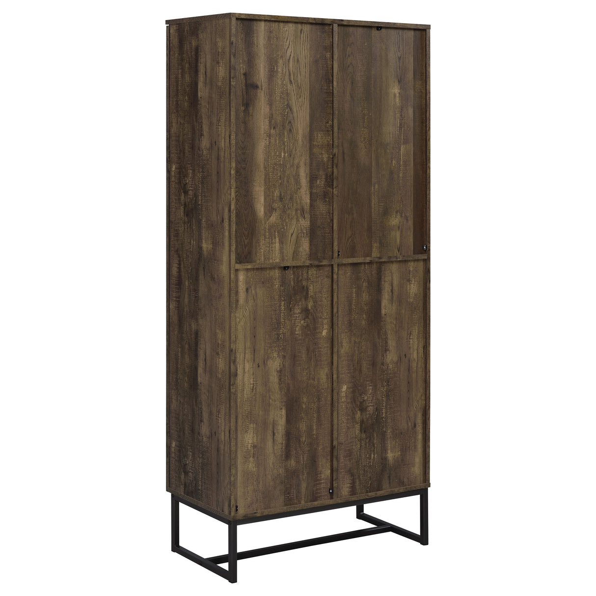 Carolyn 2-Door Accent Cabinet Rustic Oak And Gunmetal