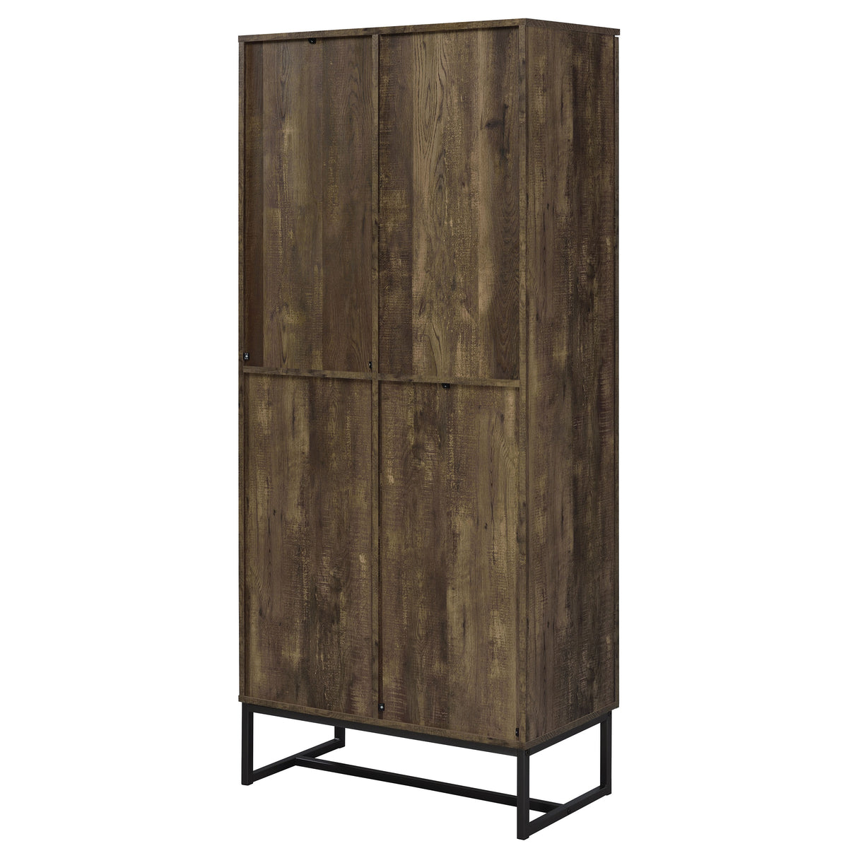 Carolyn 2-Door Accent Cabinet Rustic Oak And Gunmetal
