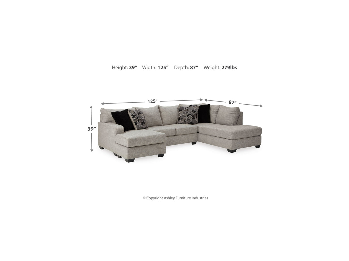 Megginson Storm 2-Piece Right-Arm Facing Sectional With Chaise