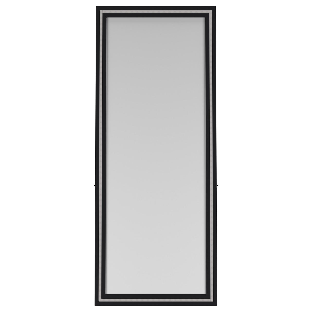 Windrose 28 x 67 Inch Tempered LED Standing Mirror Black