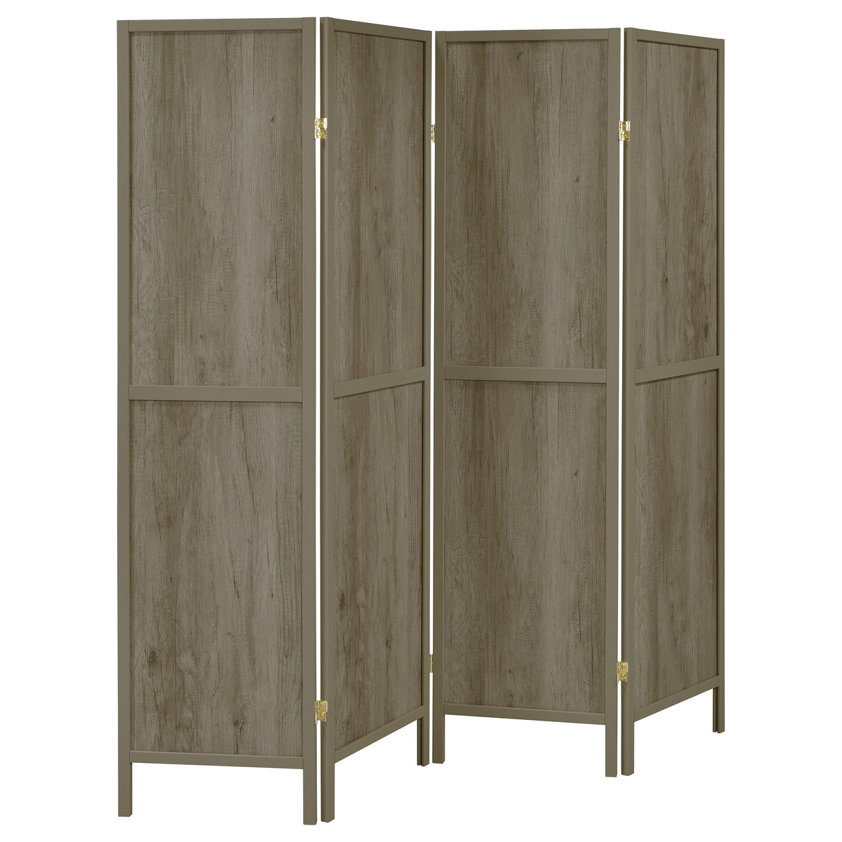 Deepika 4-Panel Folding Screen Grey Driftwood