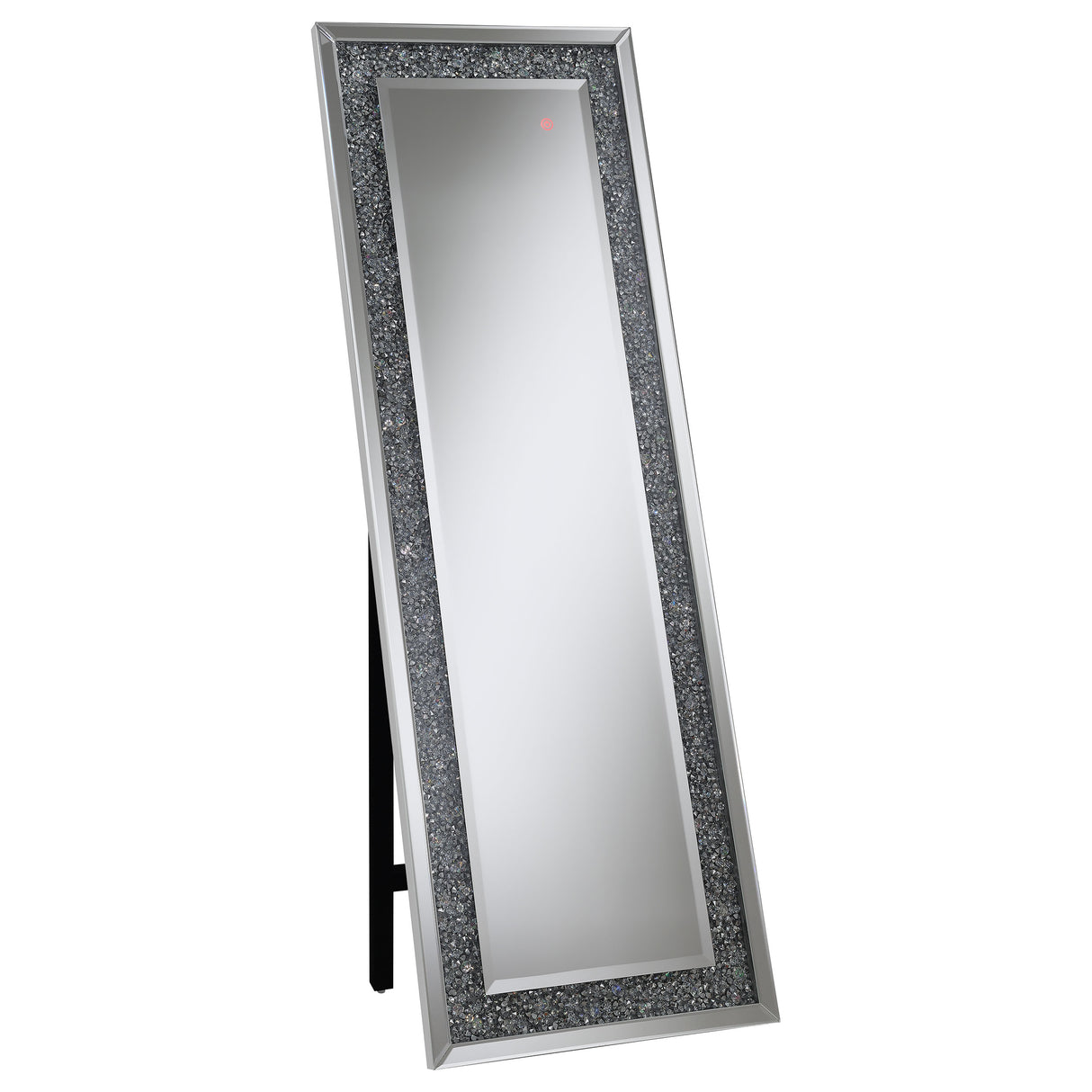 Carisi Rectangular Standing Mirror With Led Lighting Silver