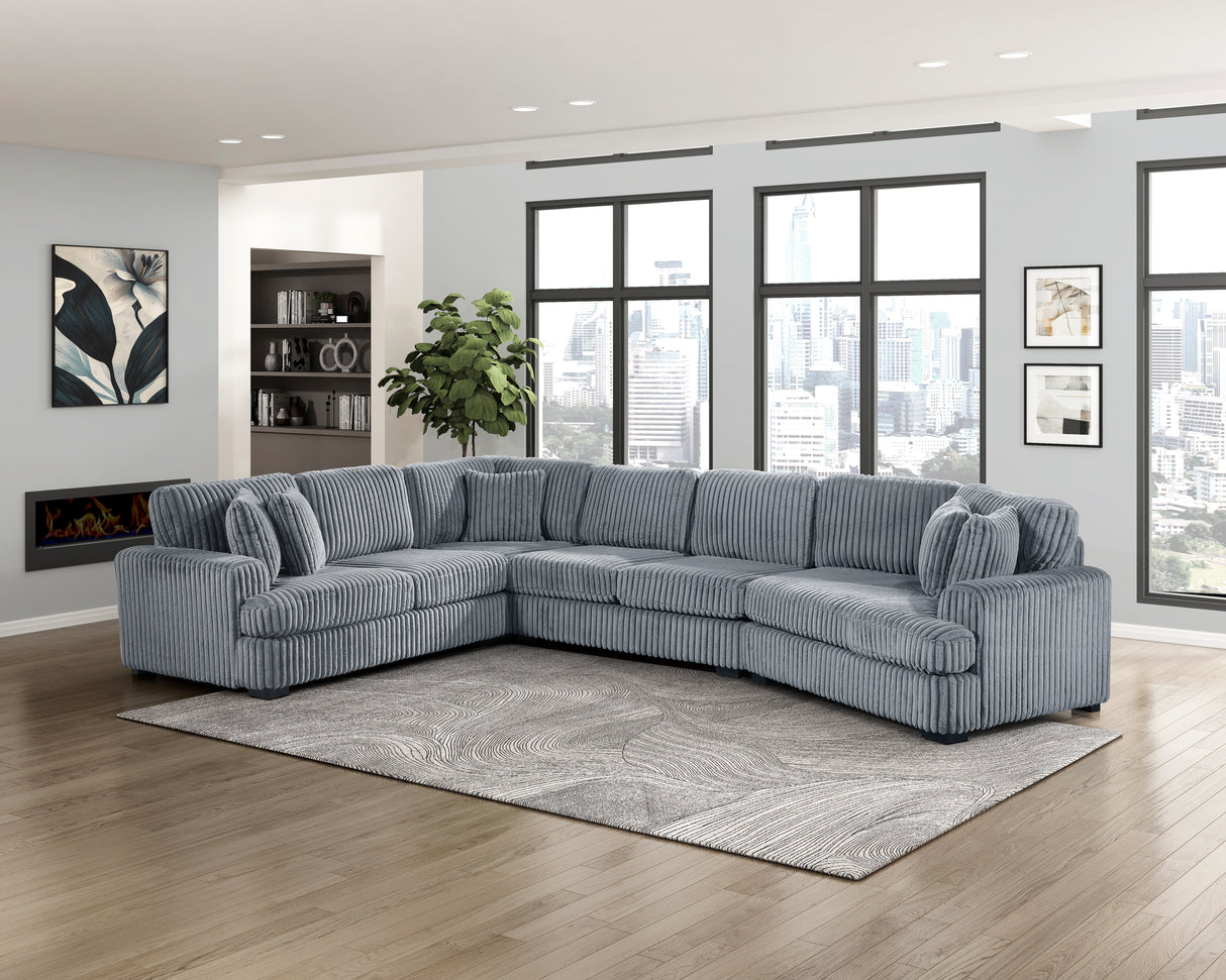 4-Piece Sectional With Right Cuddler