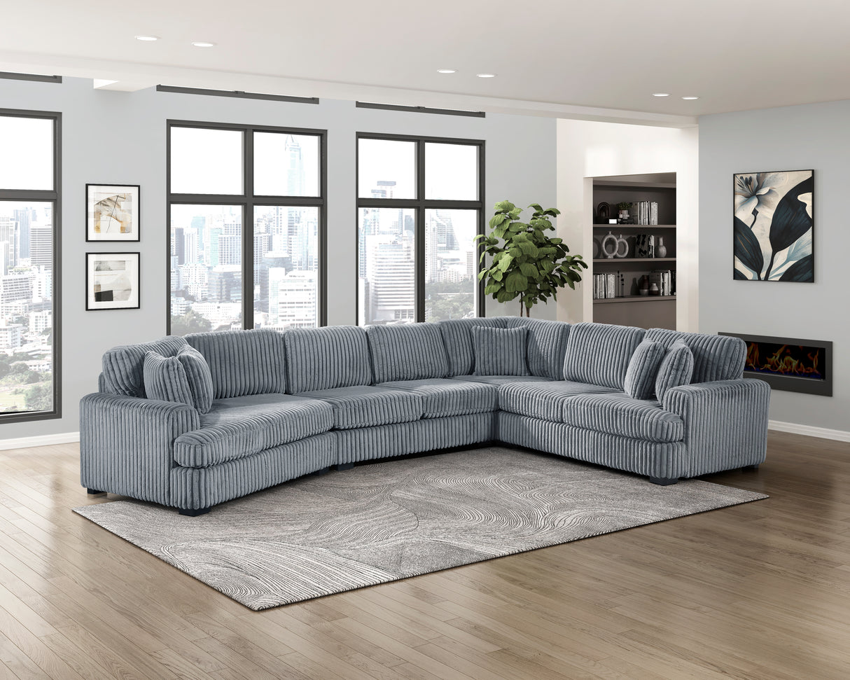 4-Piece Sectional With Left Cuddler
