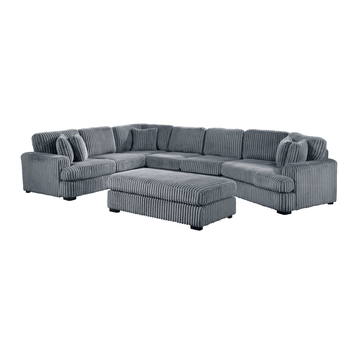 5-Piece Sectional With Right Cuddler And Ottoman