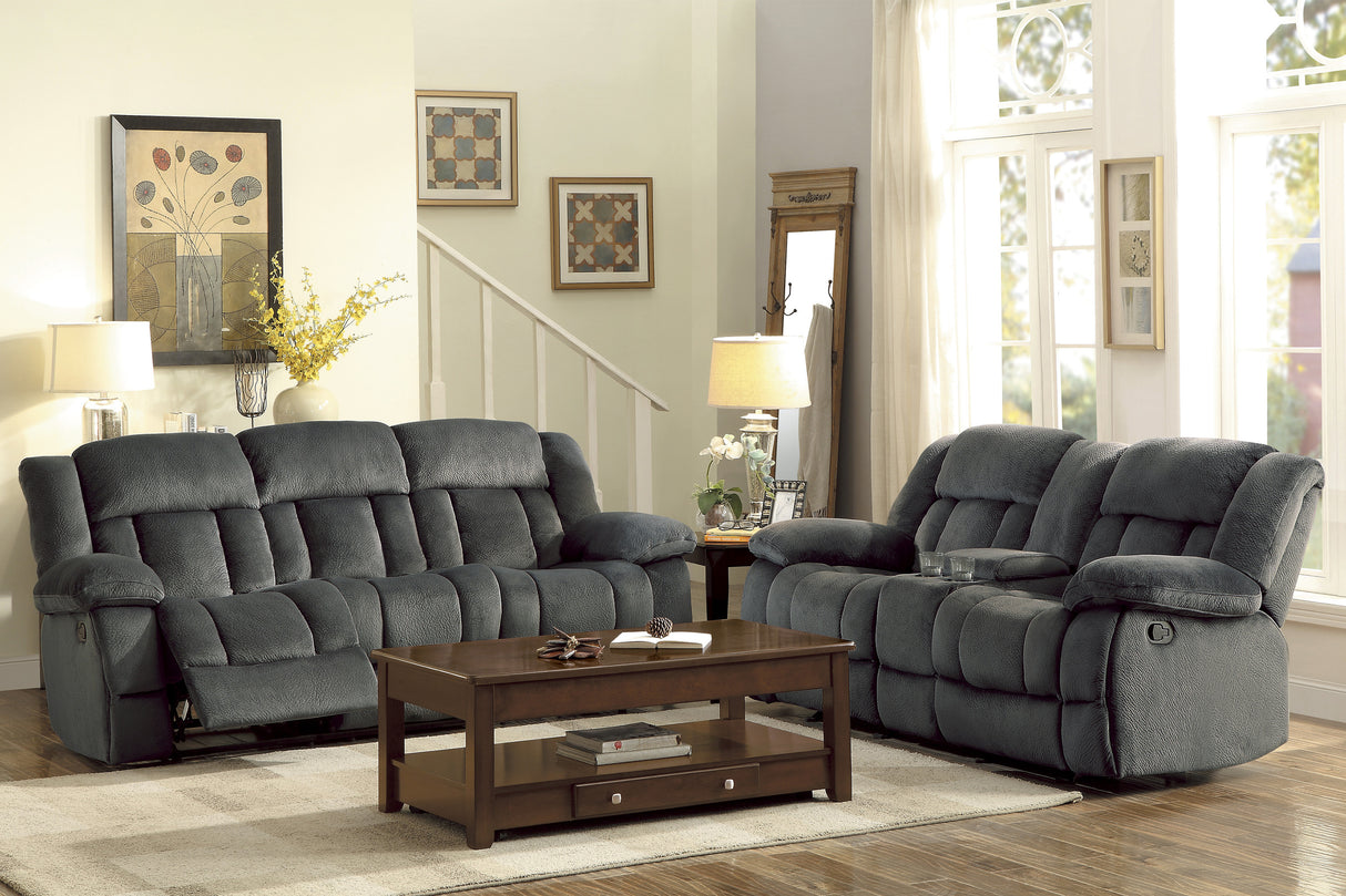 Laurelton Gray Double Reclining Sofa