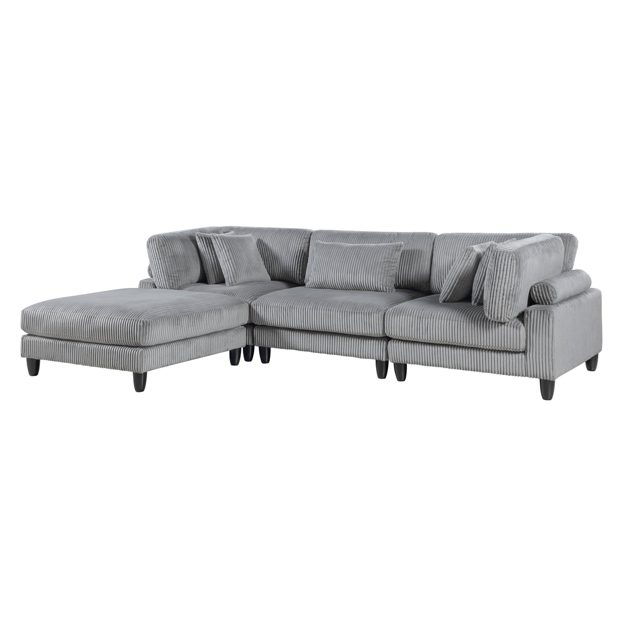 4-Piece Modular Sectional With Otttoman