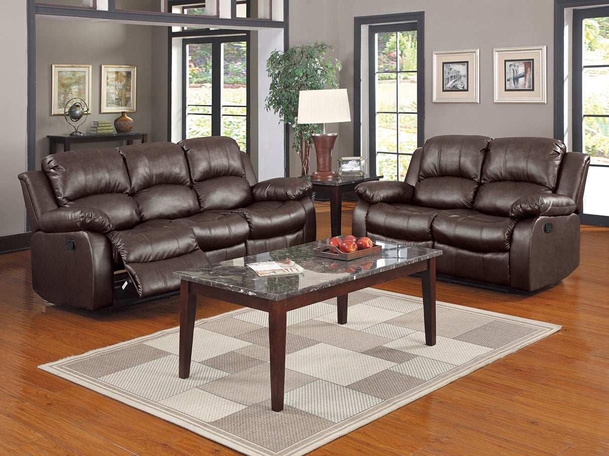 Cranley Brown Double Reclining Sofa
