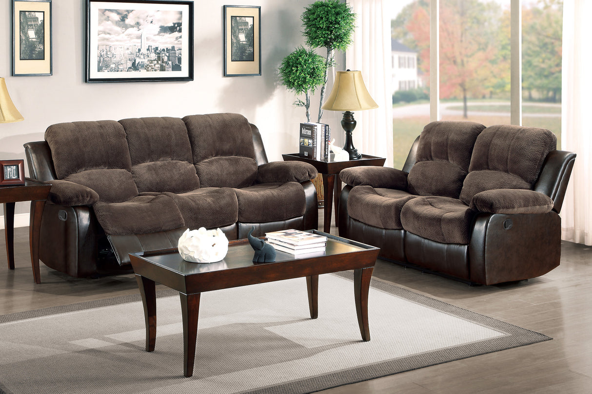 Cranley Dark Brown Double Reclining Sofa