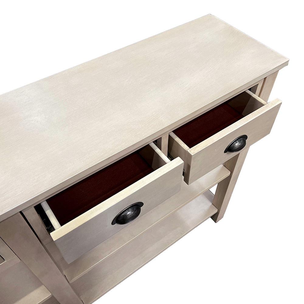 Galileo Cream Finish Accent Table
