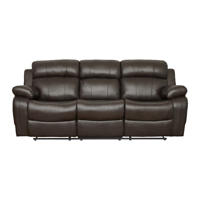 Marille Brown Bonded Leather Reclining Sofa