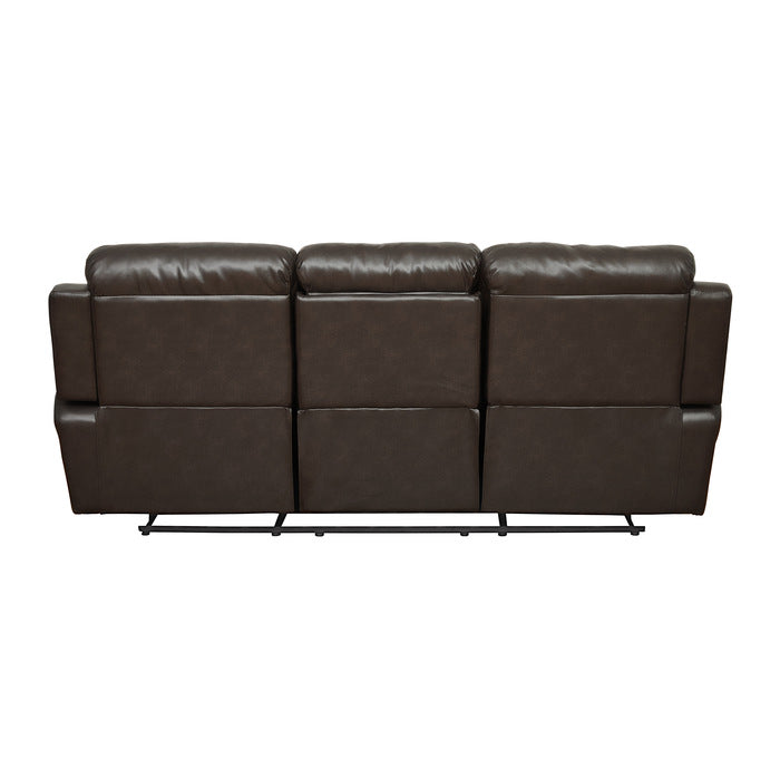 Marille Brown Bonded Leather Reclining Sofa