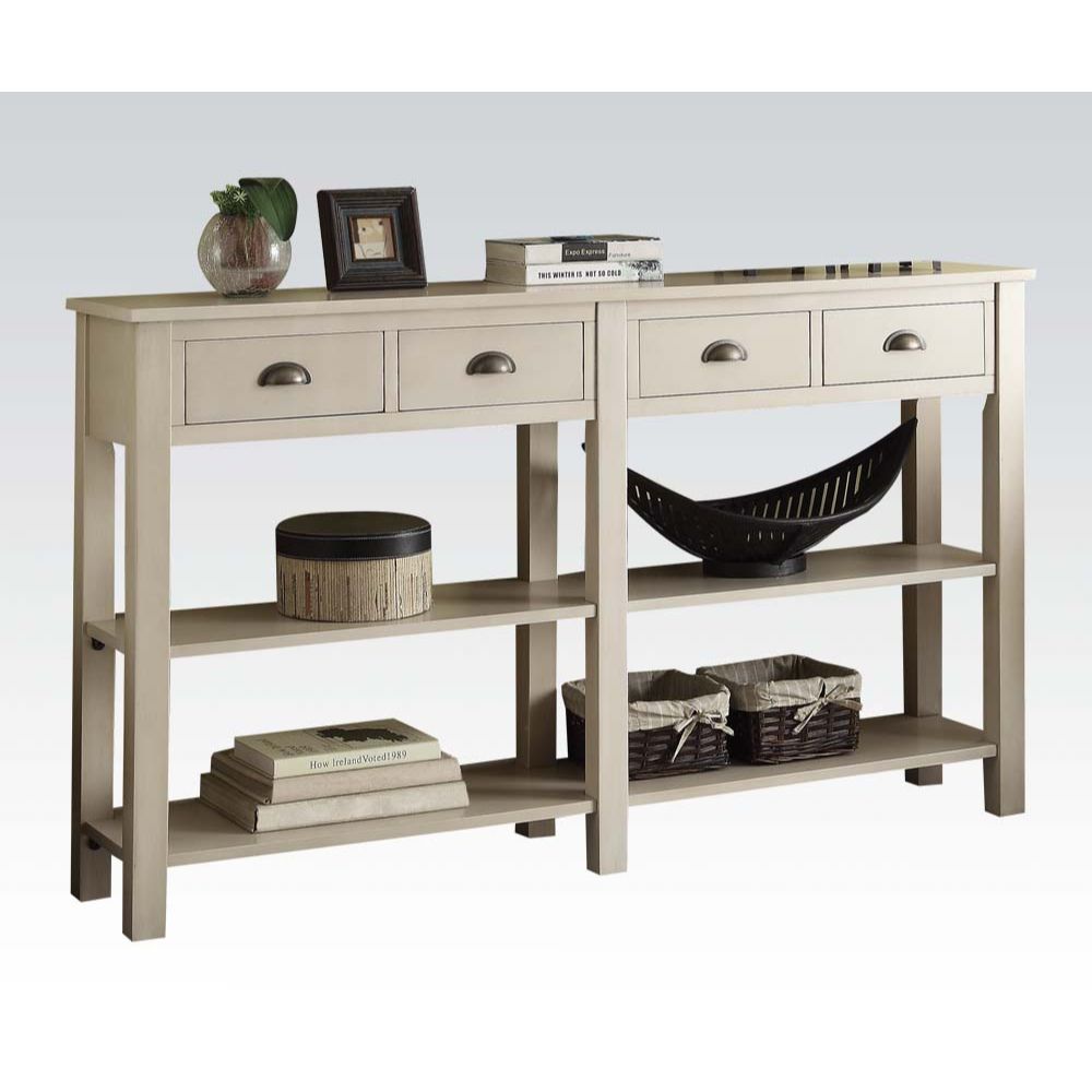 Galileo Cream Finish Accent Table