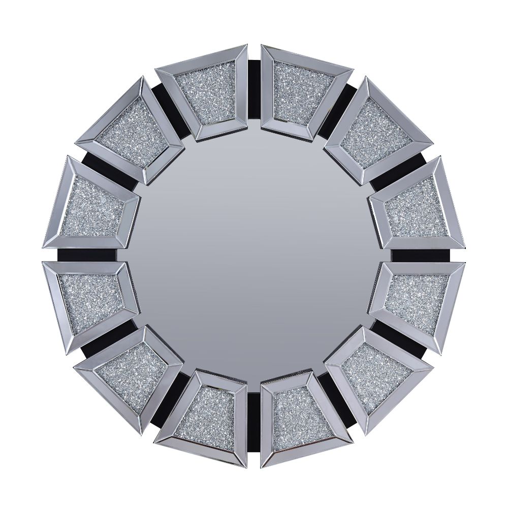 Nowles Mirrored, Faux Diamonds Wall Decor