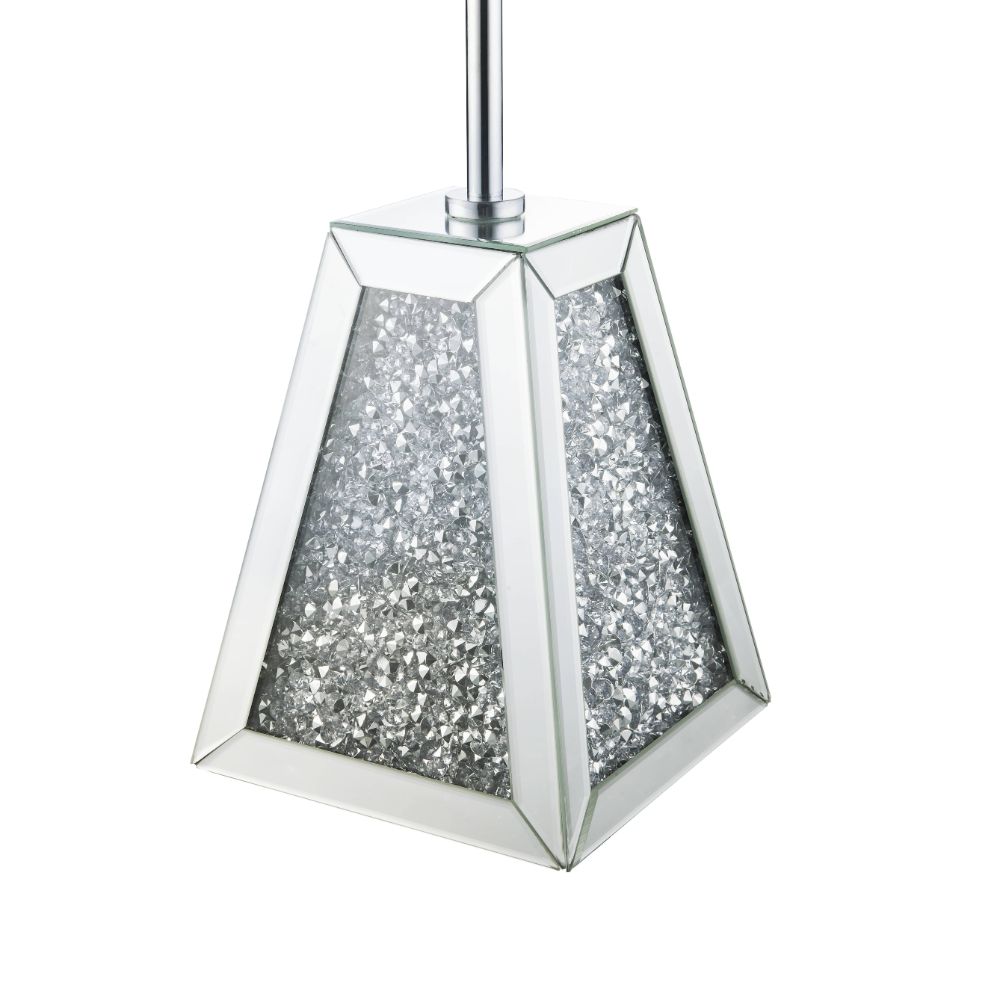 Noralie Mirrored & Faux Diamonds Accent Table