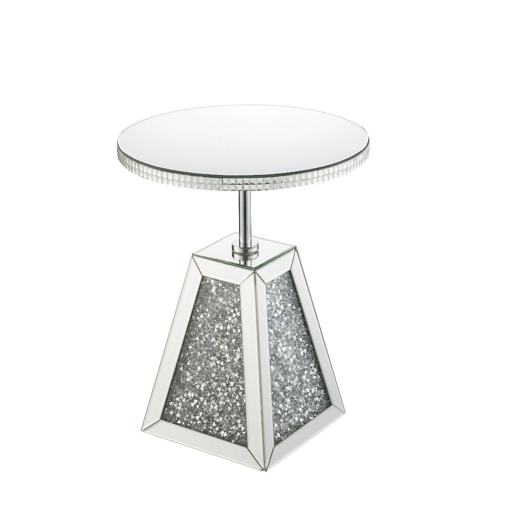 Noralie Mirrored & Faux Diamonds Accent Table