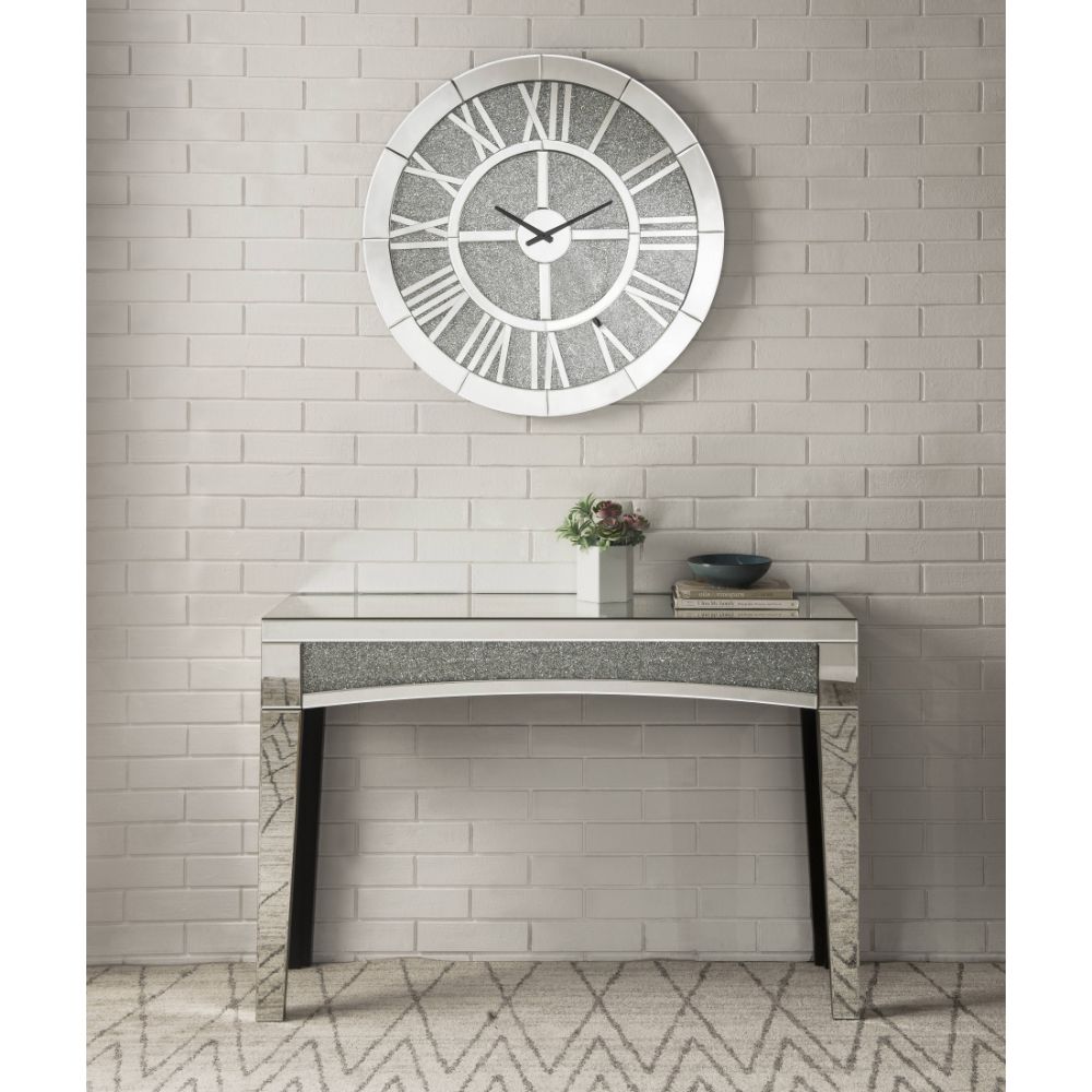Nowles Mirrored & Faux Diamonds Wall Clock