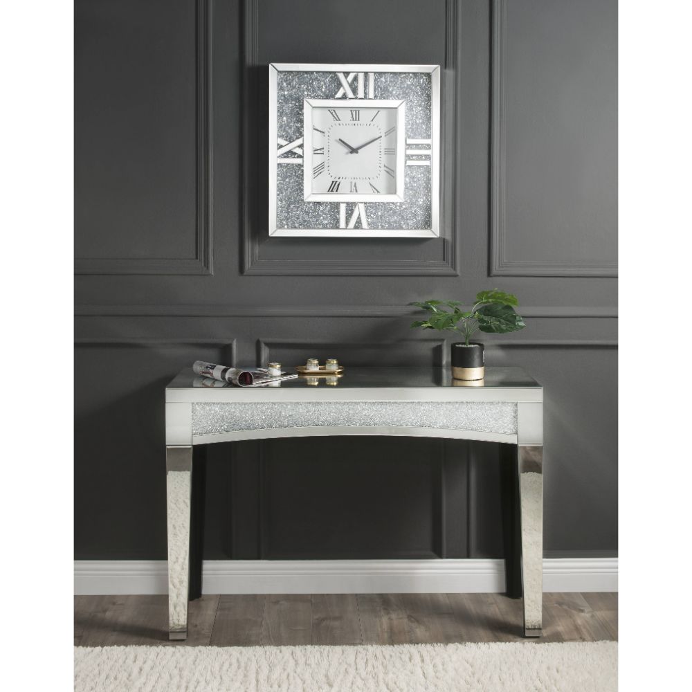 Noralie Mirrored & Faux Diamonds Wall Clock