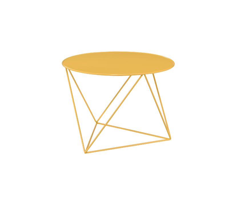 Epidia Yellow Finish Accent Table