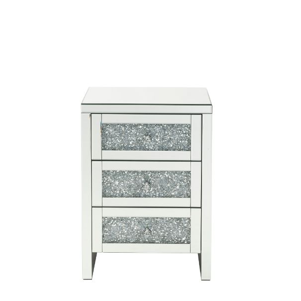 Noralie Mirrored & Faux Diamonds Accent Table
