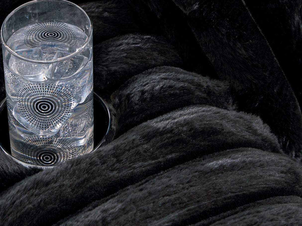 Midnight-Madness 3-Piece Sectional, Chaise And Oversized Accent Ottoman