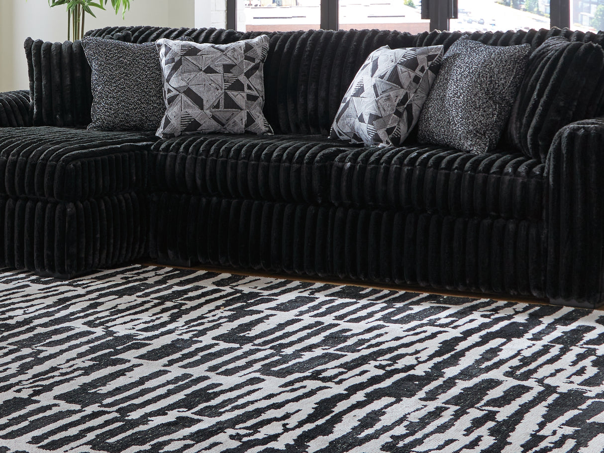 Midnight-Madness Onyx 2-Piece Left-Arm Facing Sectional Sofa With Chaise