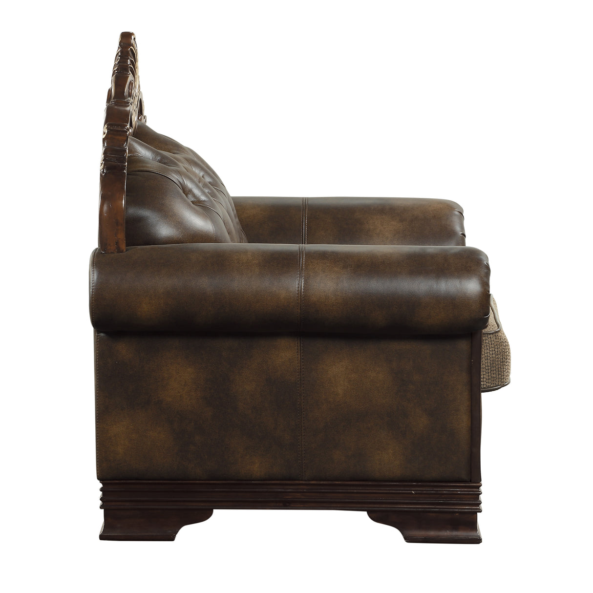 Croydon Exposed Wood Feet With Brown Love Seat