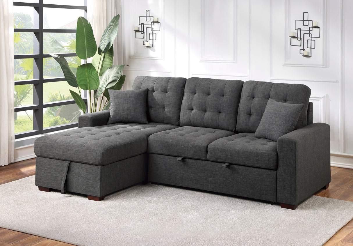 Mccafferty 2-Piece Sectional With Pull-Out Bed And Left Chaise Hidden Storage