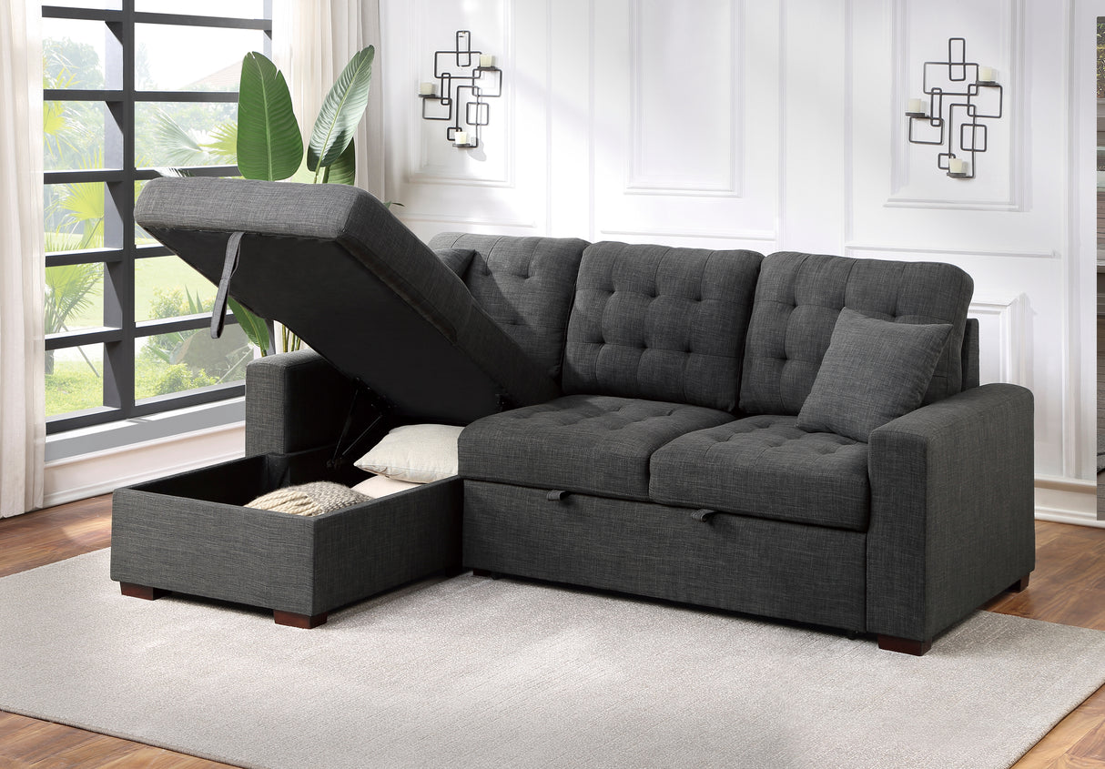 Mccafferty 2-Piece Sectional With Pull-Out Bed And Left Chaise Hidden Storage