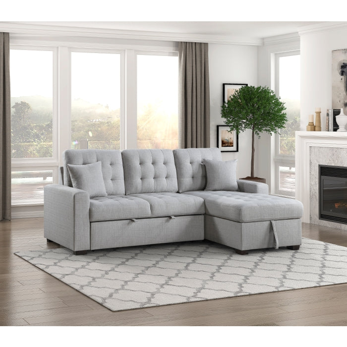 Mccafferty 2-Piece Sectional With Pull-Out Bed And Right Chaise Hidden Storage