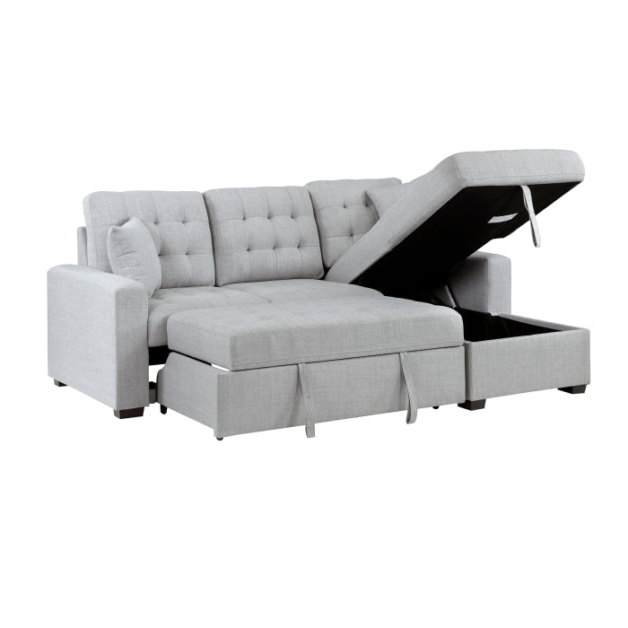 Mccafferty 2-Piece Sectional With Pull-Out Bed And Right Chaise Hidden Storage