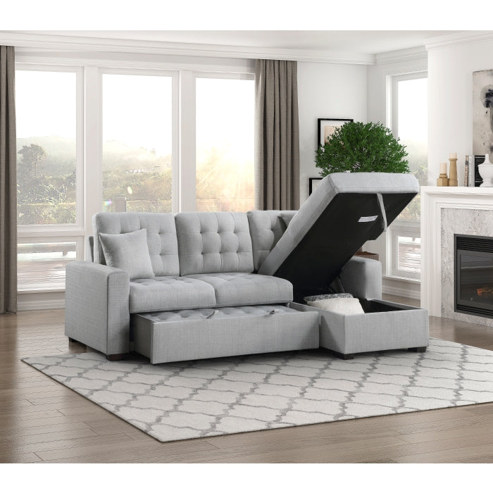 Mccafferty 2-Piece Sectional With Pull-Out Bed And Right Chaise Hidden Storage