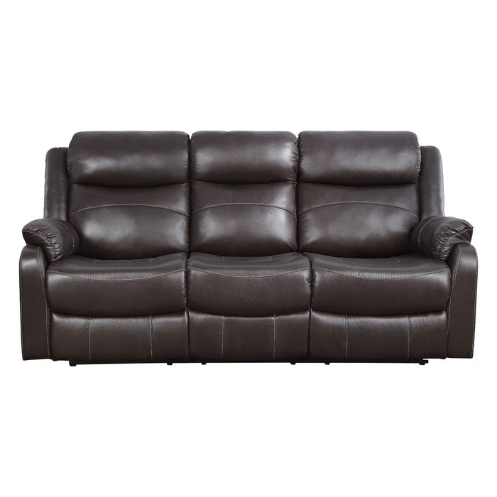 Yerba Brown Microfiber Double Lay Flat Reclining Sofa