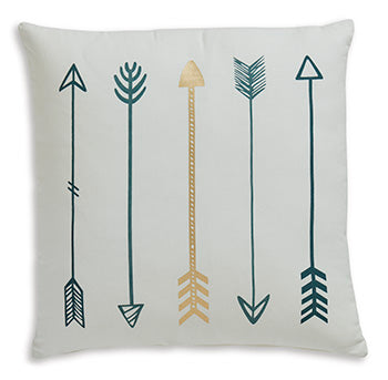 Gyldan White/Teal/Gold Pillow