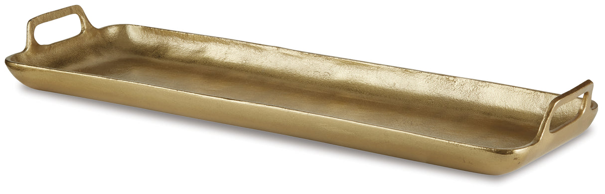 Posy Gold Finish Tray