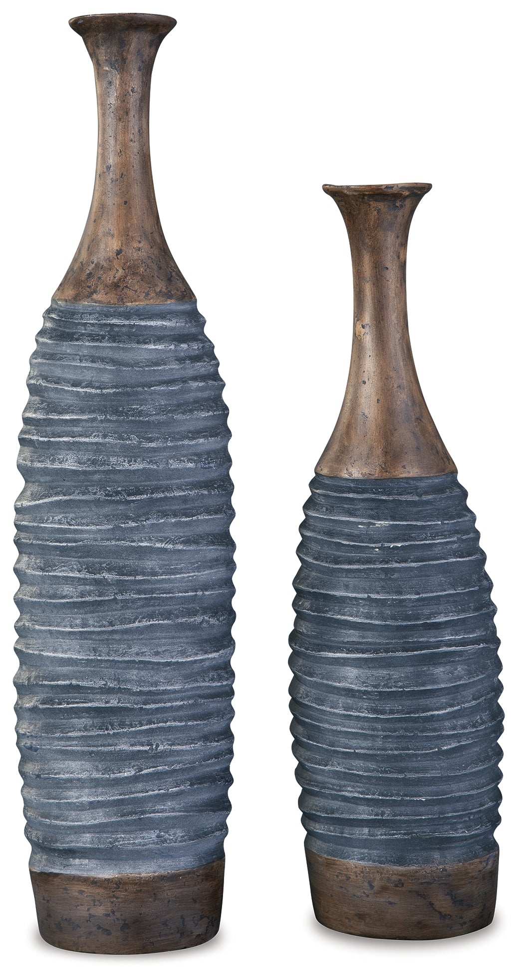 Blayze Antique Gray/Brown Vase (Set Of 2)