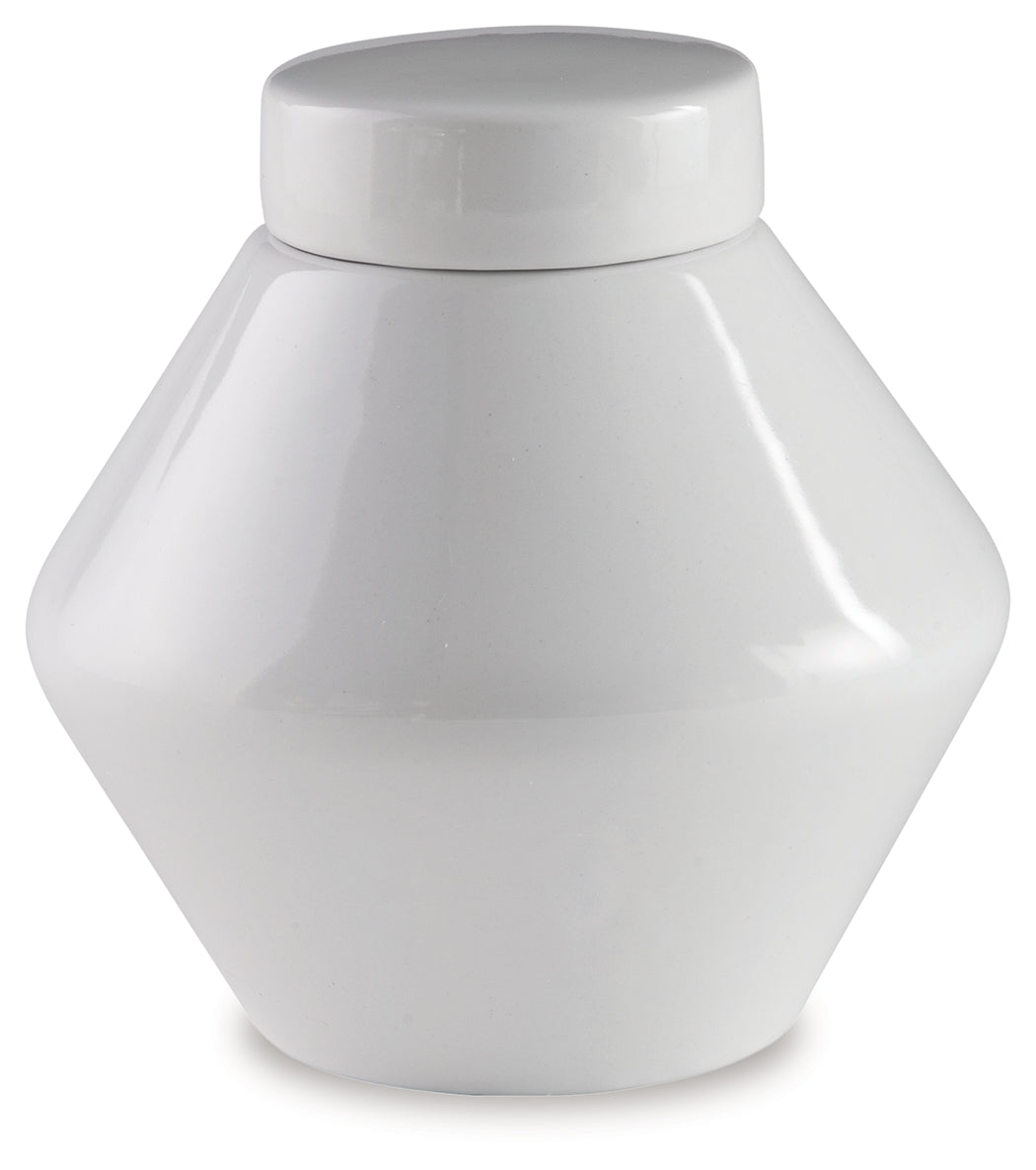 Domina White Jar (Set Of 2)