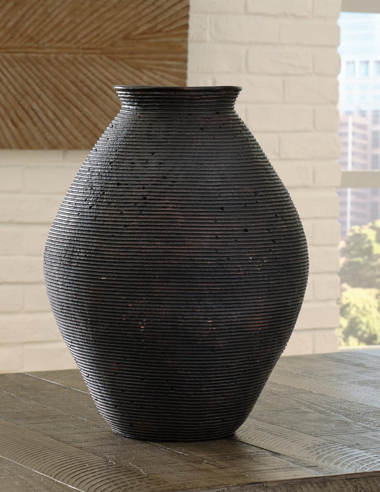 Hannela Antique Brown Vase