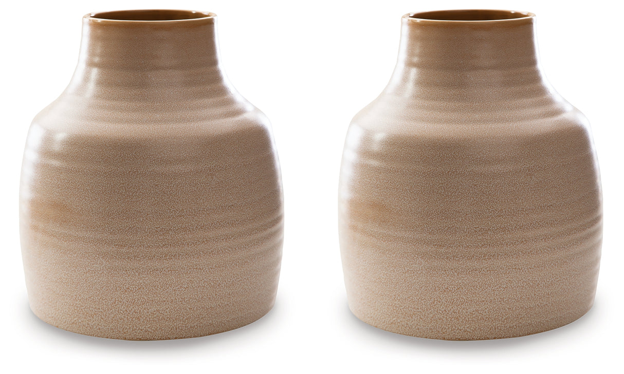 Millcott Tan Vase (Set Of 2)
