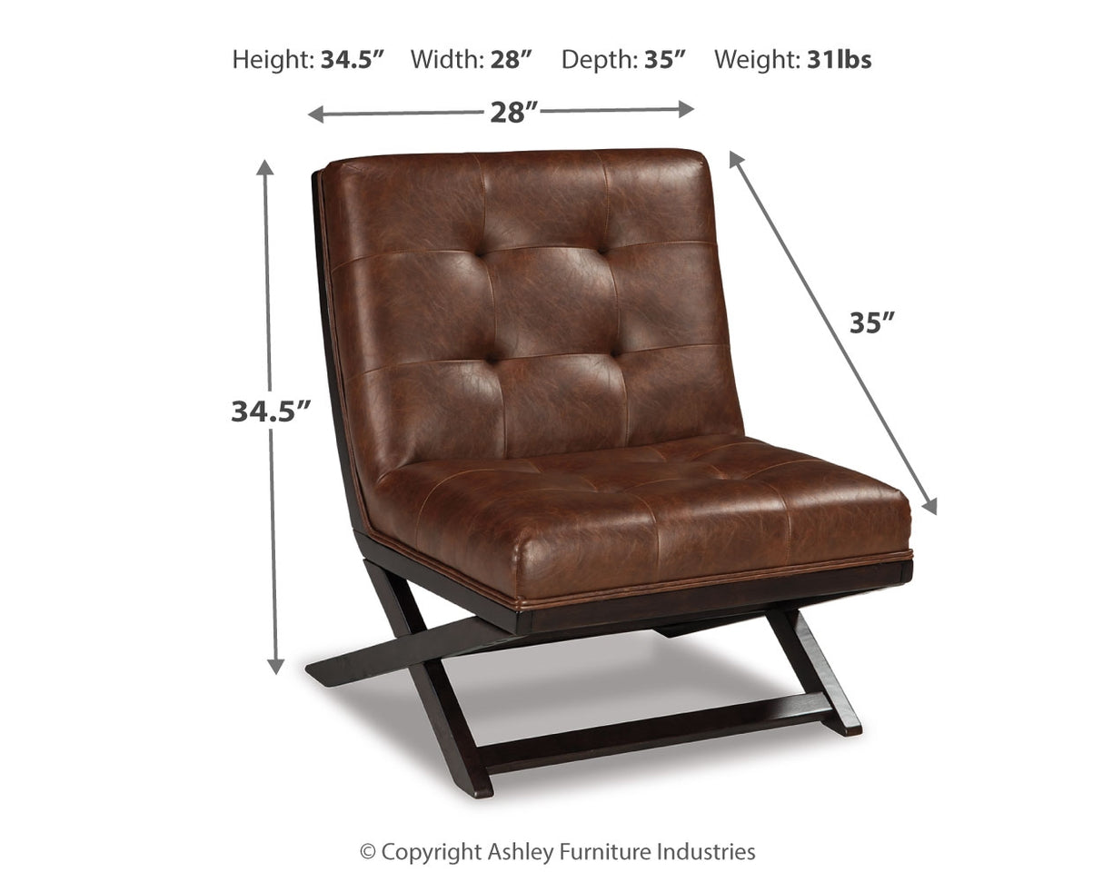 Sidewinder Brown Accent Chair