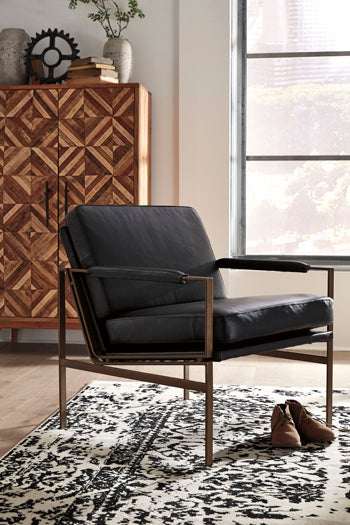 Puckman Black Accent Chair