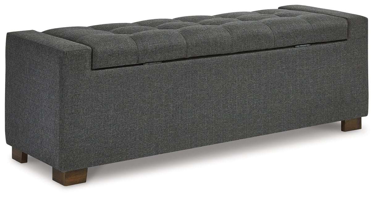Cortwell Gray Storage Bench