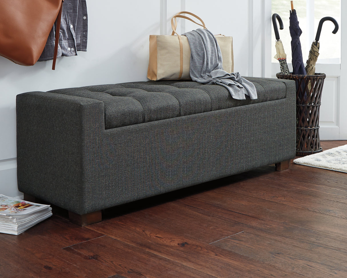 Cortwell Gray Storage Bench