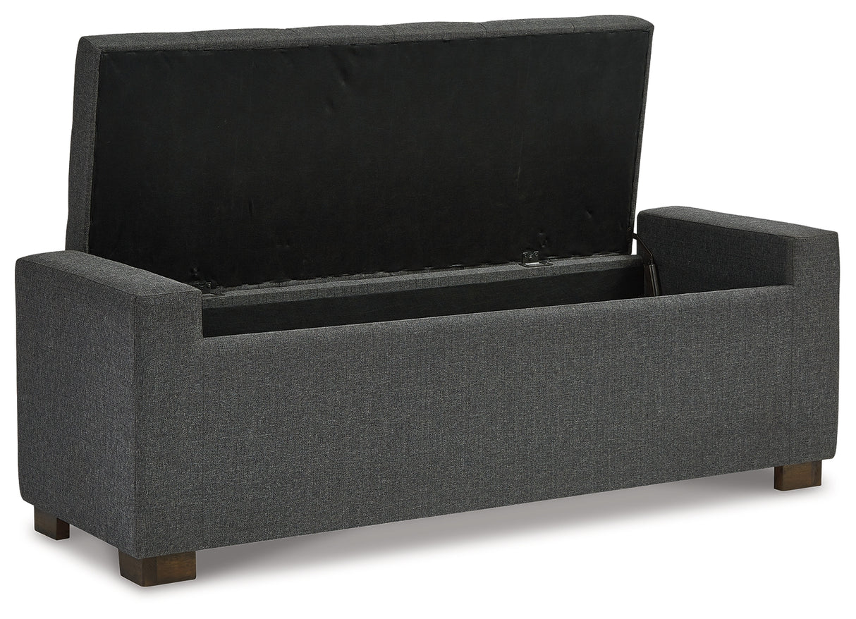 Cortwell Gray Storage Bench