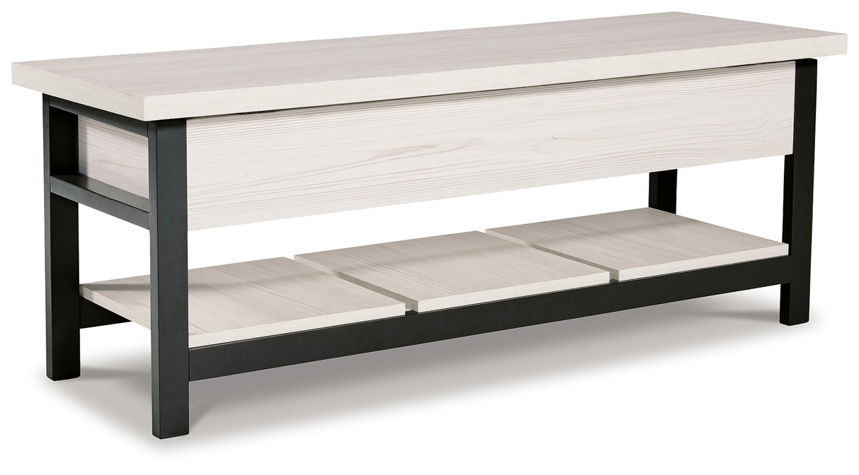 Rhyson White Storage Bench